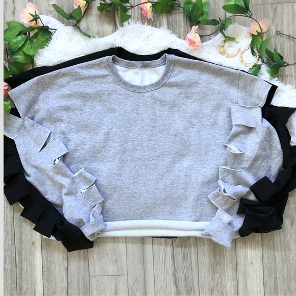 NEW Grunge Girl Distressed Croptop S M L XL 2X 3X - Picture 3 of 7